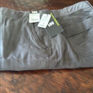 Lee Gray Cargo Pants Lightweight Casual